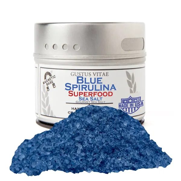 Gustus Vitae Blue Spirulina Superfood Sea Salt - Tin