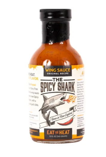 The Spicy Shark Wing Hot Sauce 12 oz DISCO