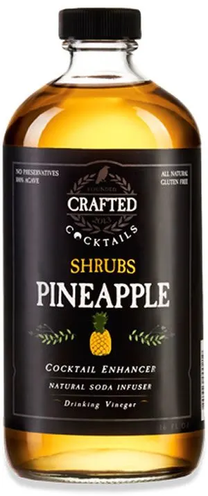 Crafted Brand Company Shrubs Cocktail Enhancers - Pineapple 16 oz DISCO