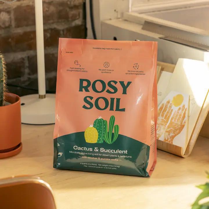 Rosy Soil - 4qt Organic Cactus & Succulent Mix - CS4