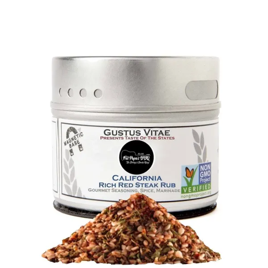 Gustus Vitae California Rich Red Steak Rub - Tin DISCO