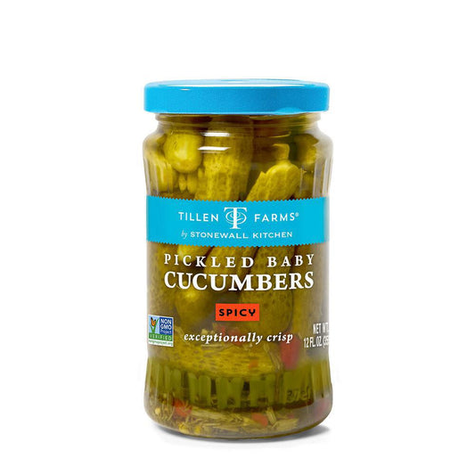 Stonewall Kitchen - Tillen Farms - Spicy Pickled Baby Cucumbers 12 oz - 300115