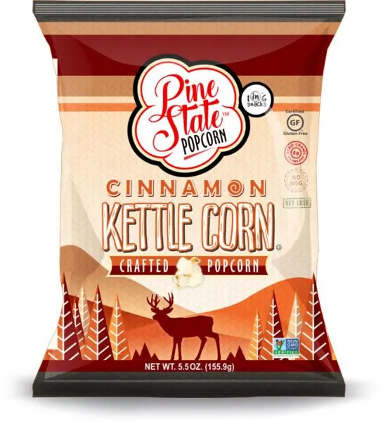 1 in 6 Snacks Pine State Popcorn - Crafted Popcorn - Cinnamon Kettle Corn DISCO