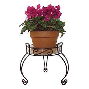 Deer Park 13" Plant Stand w/ Plastic Tray (Black) RN103B 81920190