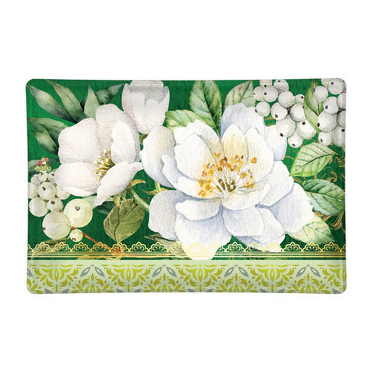 Michel Design Works - Winter Blooms Rectangular Glass Soap Dish 818395