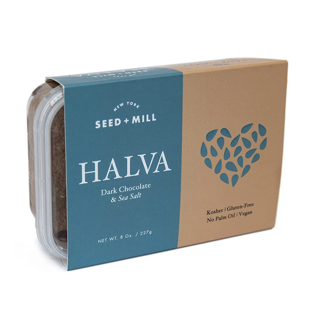 Seed + Mill - Sea Salt Dark Chocolate Halva 8oz Container  SSDC8OZ DISCO