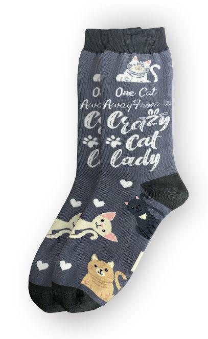 E&S Pets - Crazy Cat Lady Full Body Socks 800 FB-229