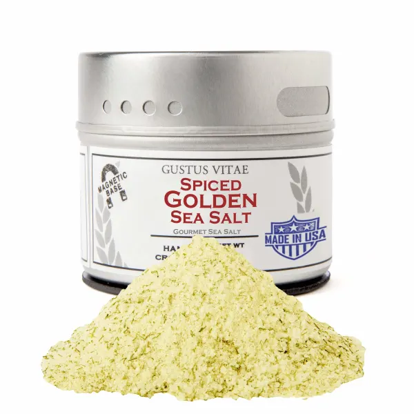 Gustus Vitae Spiced Golden Sea Salt - Tin