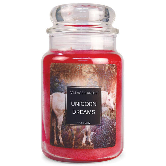 Stonewall Kitchen -Village Candle Unicorn Dreams - Large Apothecary 21.25 oz Jar 4260182