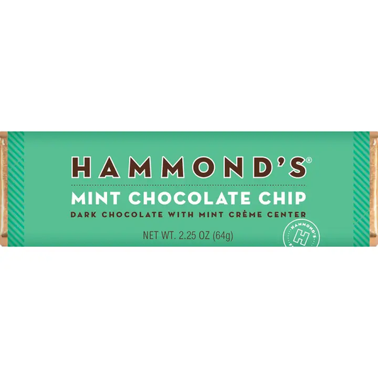 Hammond's Candies Chocolate Bars - Chocolate Bar Mint Choc Chip 2.25oz