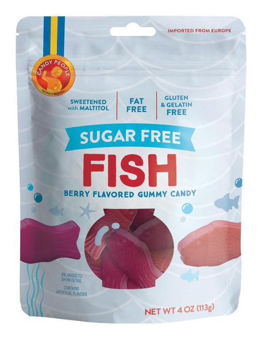 Candy People Packaged Candy - Sugar Free Fish  4 oz DISCOSVF