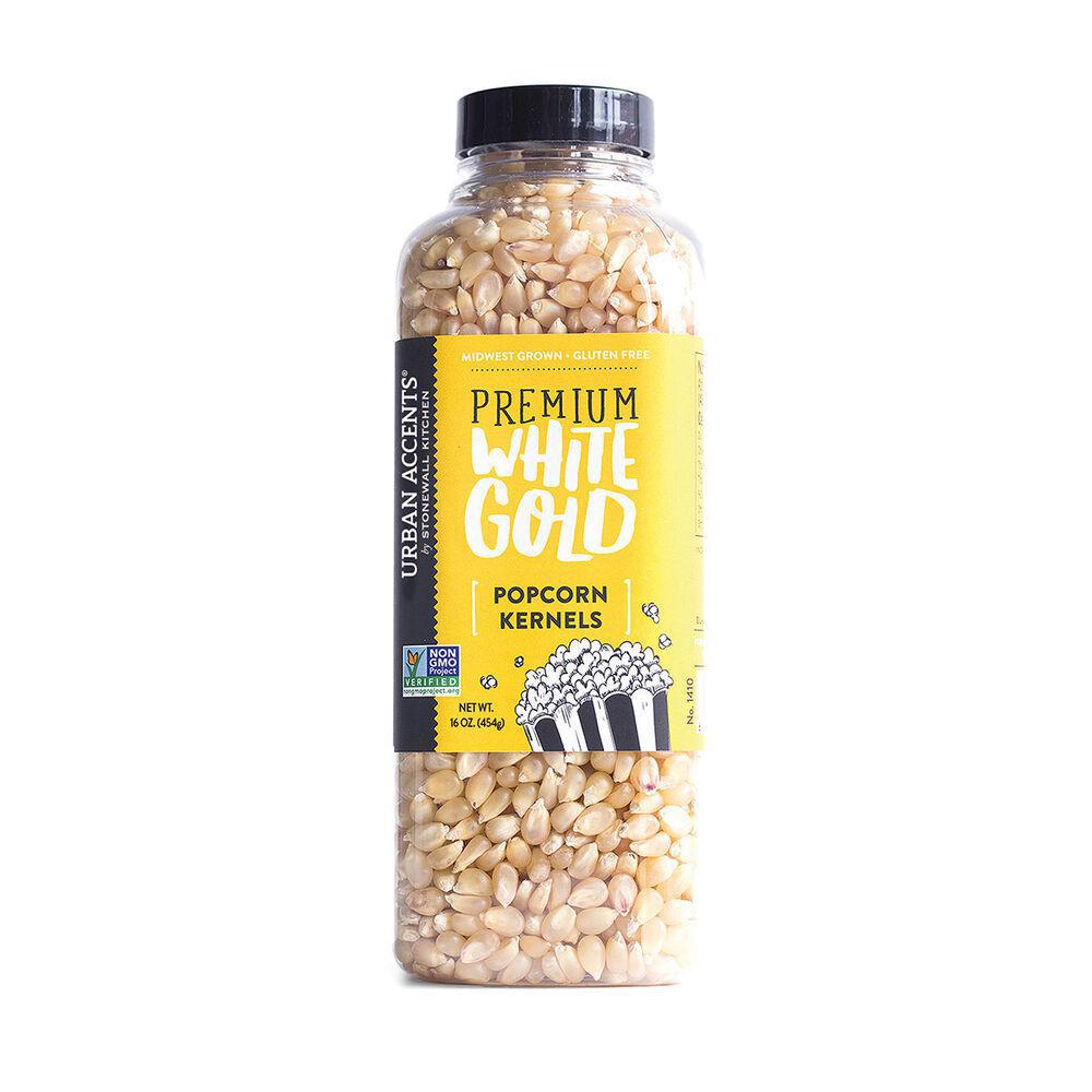 Stonewall Kitchen Urban Accents Premium White Gold Popcorn Kernels 16 oz bottle 371601