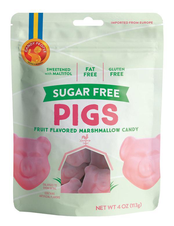 Candy People Packaged Candy - Sugar Free Pigs  4 oz DISCOSVF
