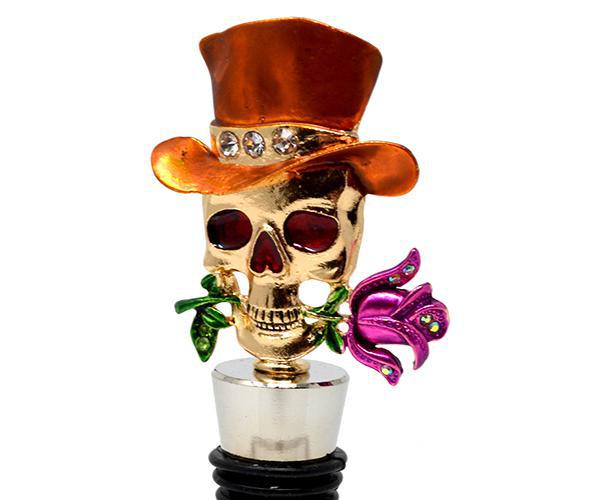 Gift Essentials - Sugar Skull Bling Bottle Stopper - BS-529