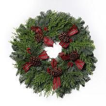 12" Ribbon Wreath (22" OD) 1186