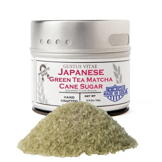 Gustus Vitae Japanese Green Tea Matcha Cane Sugar - Tin DISCO