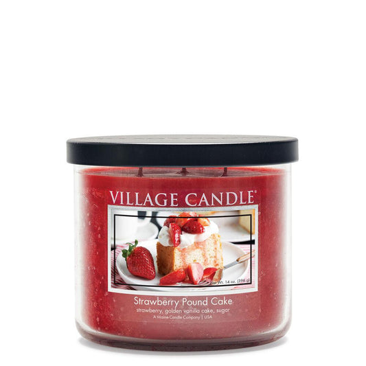 Stonewall Kitchen - Village Candle - Strawberry Pound Cake - 14 oz Bowl 4170058