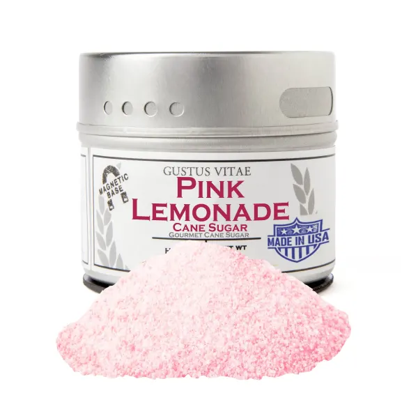 Gustus Vitae Pink Lemonade Cane Sugar - Tin