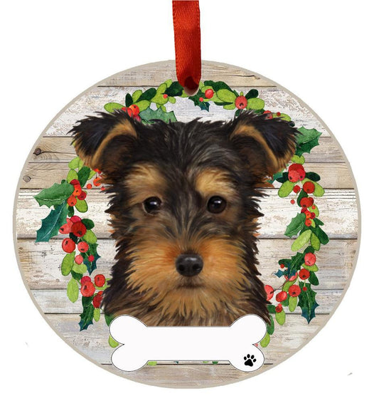 E&S Pets Yorkie, puppy cut Ceramic Wreath Ornament 550-107