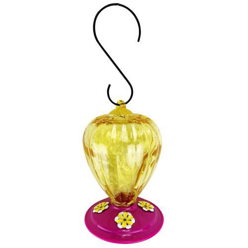 115470 RCS Hummingbird Feeder Yellow with pink base 41095 81652703