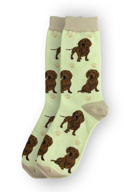 E&S Pets - Dachshund, Red Full Body Socks Full Body Socks 800 FB-13