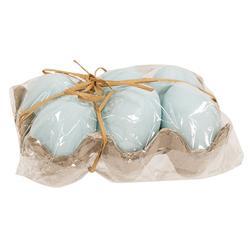 CWI Gifts - 6 Pastel Blue Eggs in Crate - GSYASP3010