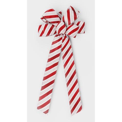 #40 Eight Loop Bow, Candy Cane Stripe, Woven Edge - 2219-990-53