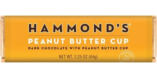 Hammond's Candies - Peanut Butter Cup Dark Chocolate Candy Bar 2.25oz - OC12012