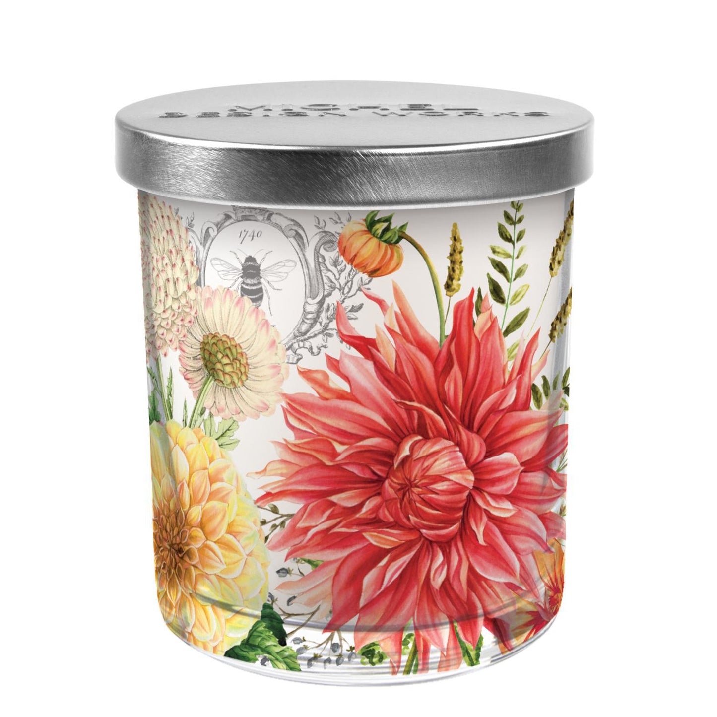 Michel Design Works - Dahlias Candle Jar with Lid 7.4oz 831418