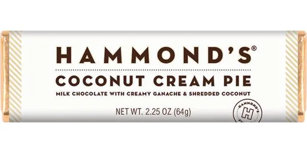 Hammond's Candies - Coconut Cream Pie Milk Chocolate Bar 2.25 oz - OC43812