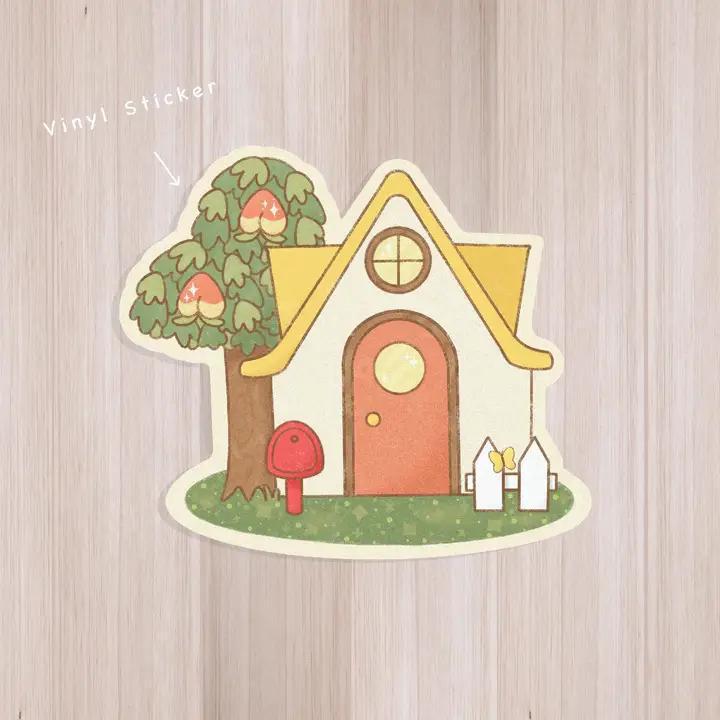 Wallflour Studios - House Sticker, Animal Crossing House Sticker, Acnh