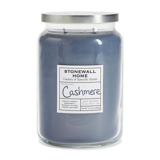 Stonewall Kitchen Candle Cashmere - Large Apothecary 21.25 oz Jar 652610