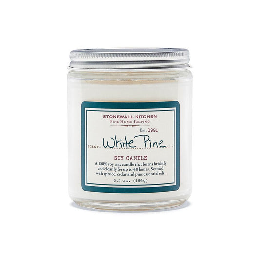 Stonewall Kitchen White Pine Soy Candle 6.5 oz jar 5625094