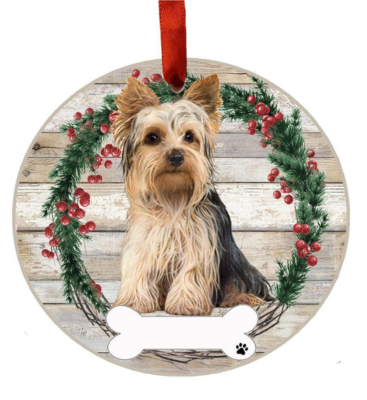 E&S Pets Yorkie, FB Ceramic Wreath Ornament 550-46FB