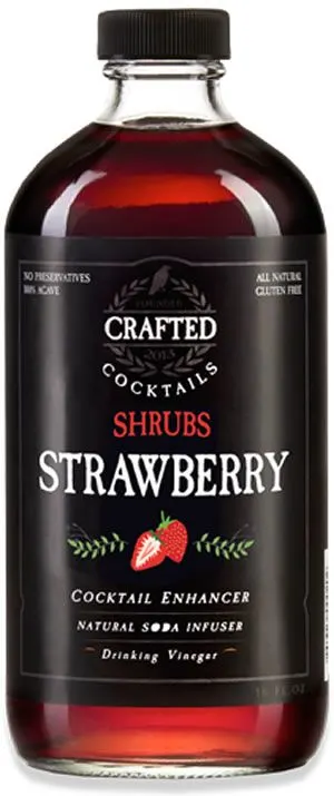 Crafted Brand Company Shrubs Cocktail Enhancers - Strawberry 16 oz DISCO