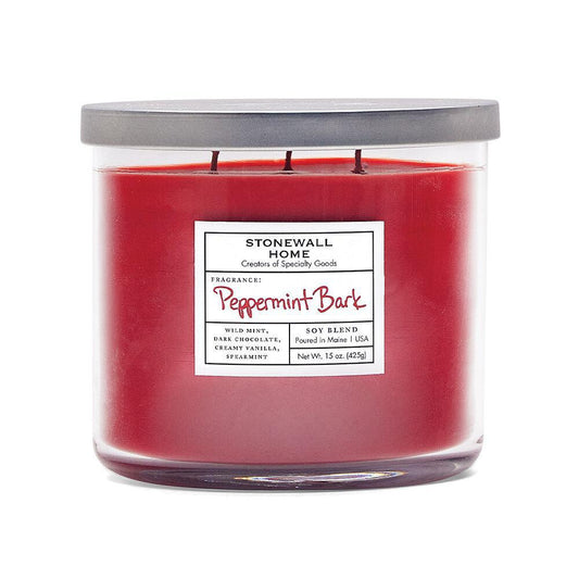 Stonewall Kitchen Peppermint Bark Candle -15 oz Bowl 651525