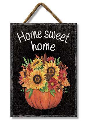 HOME SWEET HOME W/ PUMPKIN & SUN - SLATE IMPRESSIONS 8x11.25 78103