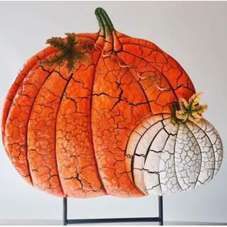 24" x 18" Double Pumpkin on Two Poles 922-22130