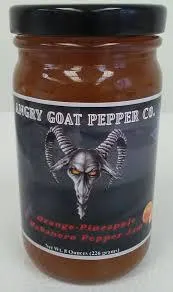 Angry Goat Pepper Co Pepper Jam Orange Pineapple Habanero 8 oz DISCO