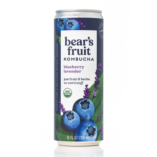 Bear's Fruit Kombucha - Organic Blueberry Lavender 12 fl oz